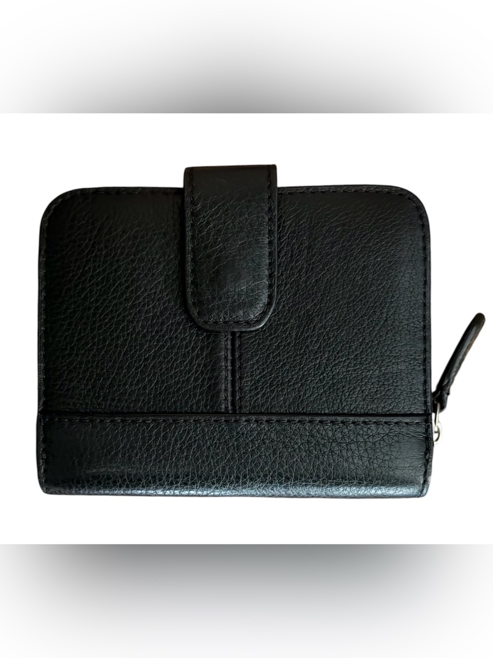 Coach Black Pebbled Leather Zip & Snap Wallet - Picture 2 of 7